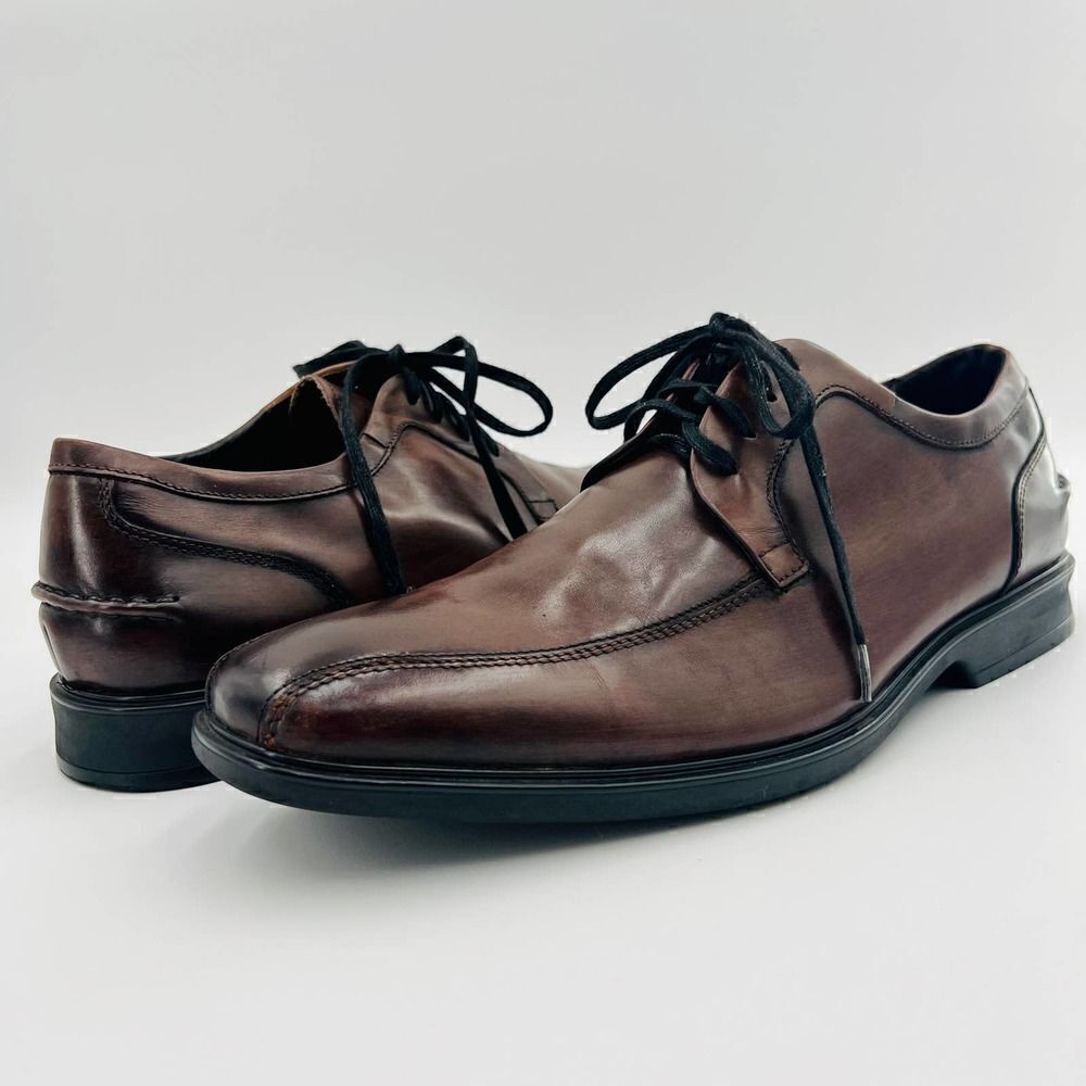 Kenneth Cole Reaction Get Busy Brown Leather Oxfords Size 11